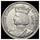 1893 Isabella Quarter CLOSELY UNCIRCULATED