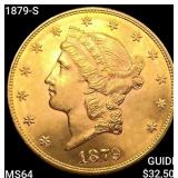 1879-S $20 Gold Double Eagle CHOICE BU