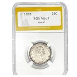 1883 Hawaii Quarter PGA MS63