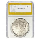 1880 Morgan Silver Dollar PGA MS66