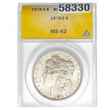 1878-S Morgan Dollar ANACS MS62