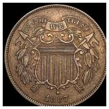 1867 Two-Cent Piece CLOSELY UNCIRCULATED