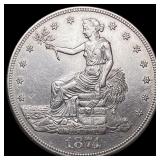 1874-S Trade Dollar CHOICE AU