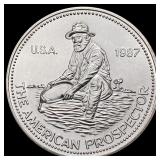 1987 Engelhard American Prospector Silve GEM BU