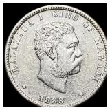 1883 Hawaii Quarter Dollar CLOSELY UNCIRCULATED