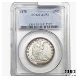 1878 Seated Liberty Half Dollar PCGS AU50