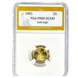 1991 $5 Gold Eagle PGA PR69 DCAM
