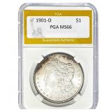 1901-O Morgan Dollar PGA MS66