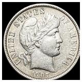 1907 Barber Dime CHOICE AU