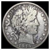 1914-S Barber Half Dollar NICELY CIRCULATED