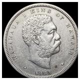 1883 Hawaii Half Dollar Hapalua CLOSELY UNCIRCULAT