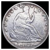 1873 Seated Liberty Half Dollar LIGHTLY CIRCULATED