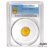 1887 Rare Gold Dollar PCGS PR62