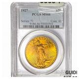 1927 $20 Gold Double Eagle PCGS MS66