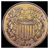 1869 Two-Cent Piece CLOSELY UNCIRCULATED