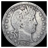1902-S Barber Quarter NICELY CIRCULATED