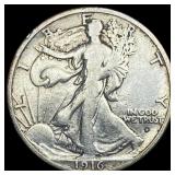 1916-D Walking Liberty Half Dollar NICELY CIRCULAT