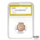 1909 Indian Head Cent PGA MS64 RED  MS63 PL