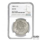 1886-O Morgan Silver Dollar NGC AU55