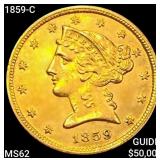 1859-C $5 Gold Half Eagle