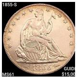 1855-S Seated Liberty Half Dollar