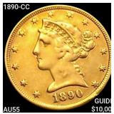 1890-CC Morgan Silver Dollar
