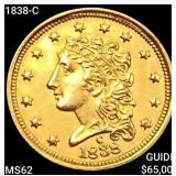 1838-C $2.50 Gold Quarter Eagle