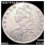 1820/19 Sq Base 2 Capped Bust Half Dollar