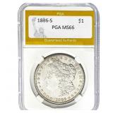 1886-S Morgan Dollar PGA MS66