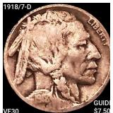 1918/7-D Buffalo Nickel LIGHTLY CIRCULATED