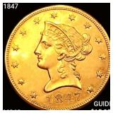 1847 $10 Gold Eagle UNCIRCULATED