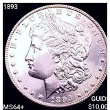 1893 Morgan Silver Dollar CHOICE BU+