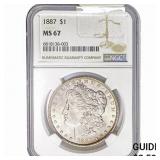 1887 Morgan Silver Dollar NGC MS67