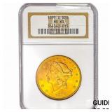 1895-S $20 Gold Double Eagle NGC MS63