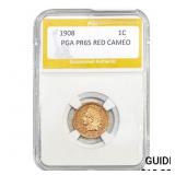 1908 1C PGA PR65 Red Cameo  PR65 RED CAMEO