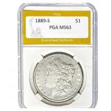 1889-S Morgan Silver Dollar PGA MS63