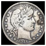 1916-D Barber Quarter NICELY CIRCULATED