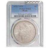 1878 7/8TF Morgan Dollar PCGS MS64