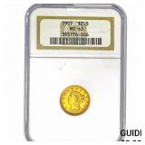 1907 $2.50 Gold Quarter Eagle NGC MS63