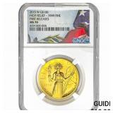 2015-W 1oz Gold $100 Liberty NGC MS70