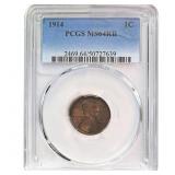 1914 1C Lincoln Cent PCGS MS64RB