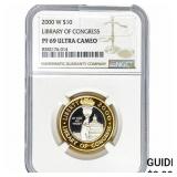 2000-W Gold/Platinum $10 Library of Congress NGC