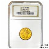 1878 $5 Gold Half Eagle NGC MS60