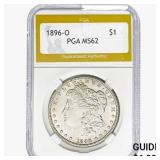 1896-O Morgan Silver Dollar PGA MS62