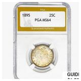 1895 Barber Quarter PGA MS64