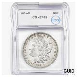 1889-O Morgan Silver Dollar ICG EF45