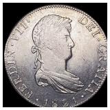 1821 Mexico 8 Reales Ferdinand VII LIGHTLY CIRCULA