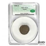 1909-S Wheat Cent CAC VF25