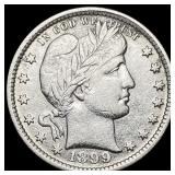 1899 Barber Quarter NEARLY UNCIRCULATED