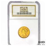 1879-S $5 Gold Half Eagle NGC AU58